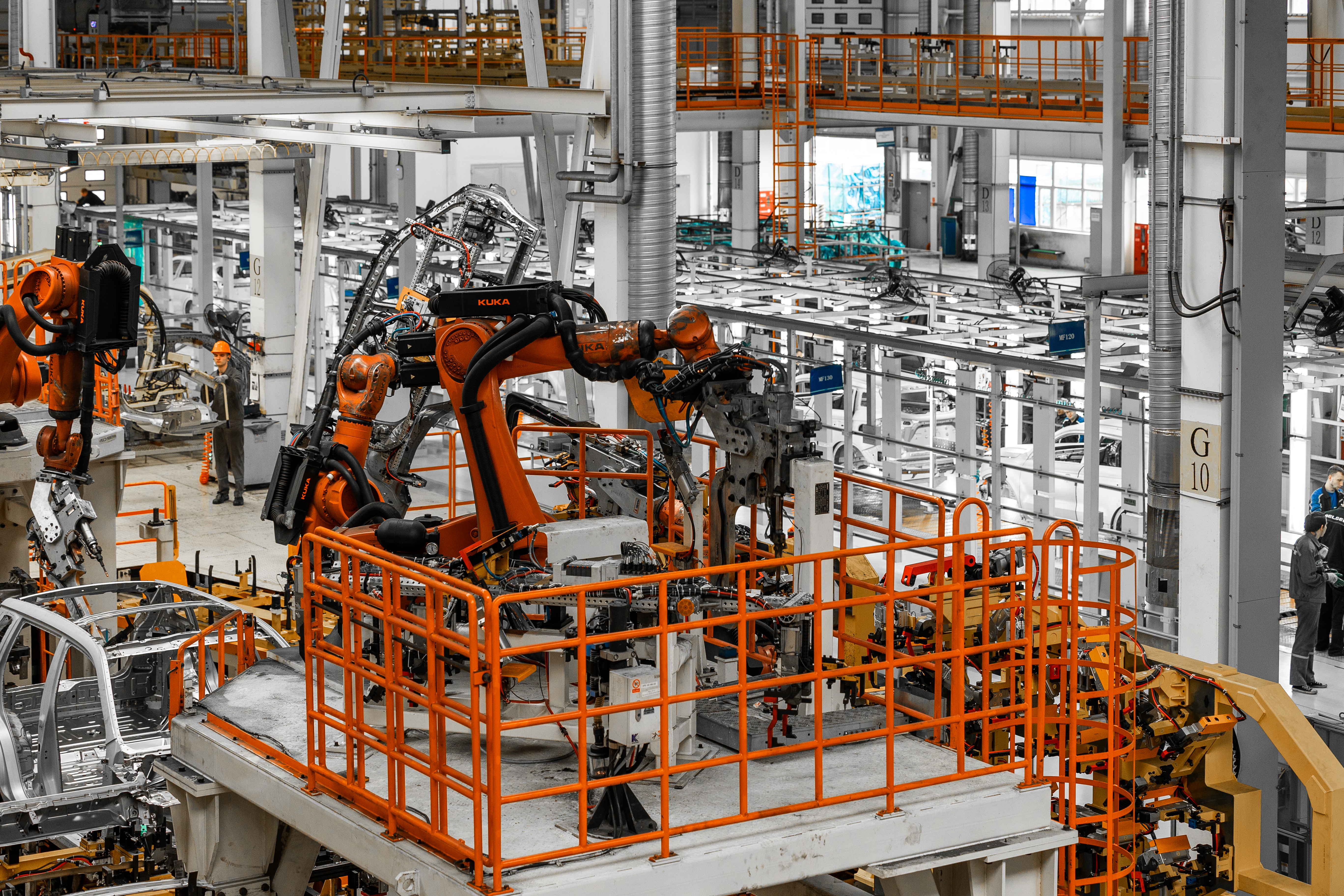 Manufacturing plant with industrial equipment